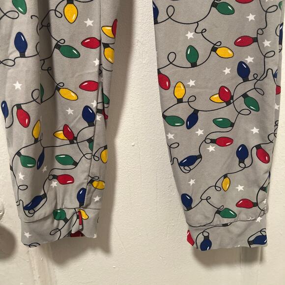 Love Streak Christmas Lights Pijama Jogger Pants Size XL - Picture 3 of 8
